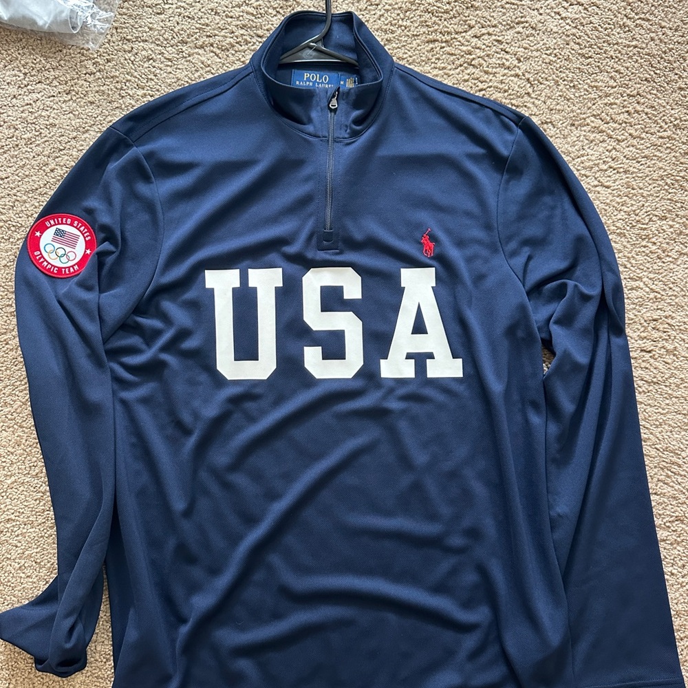 Ralph Lauren Team USA Navy Zip-Up Pullover